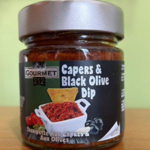 Dip de tomate assado com alcaparras e azeitona